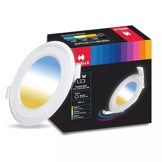 Havells 10 W Fazer Neo 3 in 1 LED Panel Light Round Shape